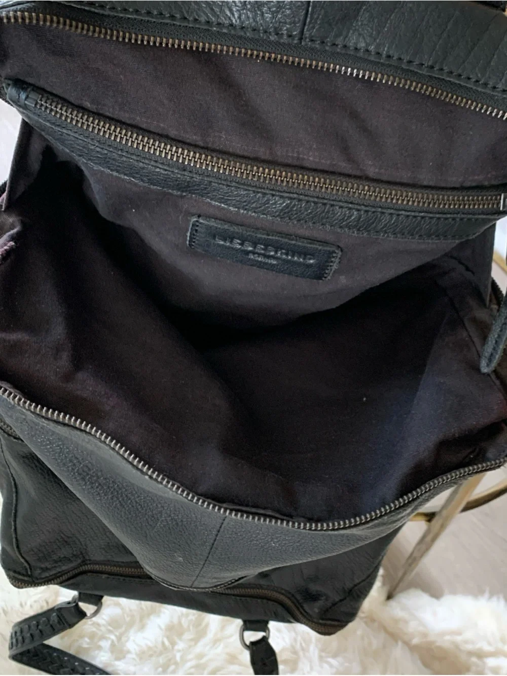 Liebeskind Black Leather Kayla Large Satchel Bag